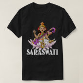 Saraswati Hindu Goddess van het Wisdom Diwali-fest T-shirt (Design voorkant)