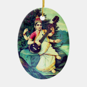 Saraswati Keramisch Ornament