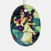 Saraswati Keramisch Ornament (Achterkant)