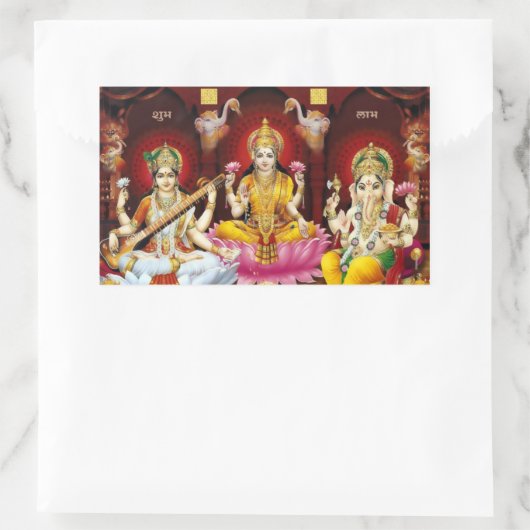 Saraswati, Lakshmi, & Ganesha Stickers (Tas)