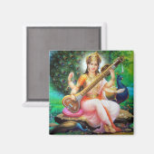 Saraswati Magnet (Voorkant / Achterkant)