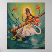 Saraswati Painting Poster (Voorkant)