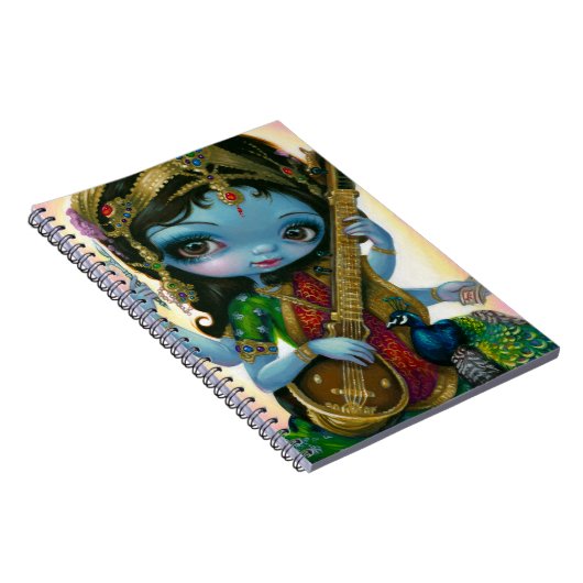 "Saraswati Plays Veena"-laptop Notitieboek (Rechterzijde)