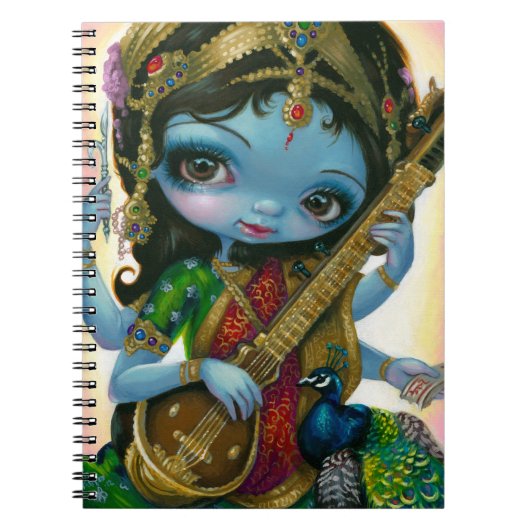 "Saraswati Plays Veena"-laptop Notitieboek (Voorkant)