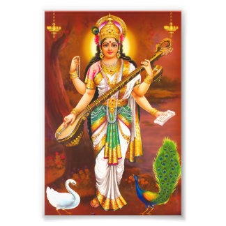 Saraswati Print (4 x 6 inch) - Versie 2 Foto Afdruk
