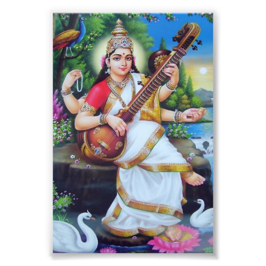 Saraswati Print (4 x 6 inch) - versie 3 Foto Afdruk (Voorkant)
