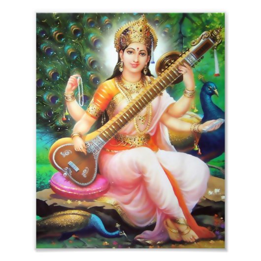 Saraswati Print (8 x 10 inch) - versie 1 Foto Afdruk (Voorkant)
