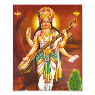Saraswati Print (8 x 10 inch) - Versie 2 Foto Afdruk