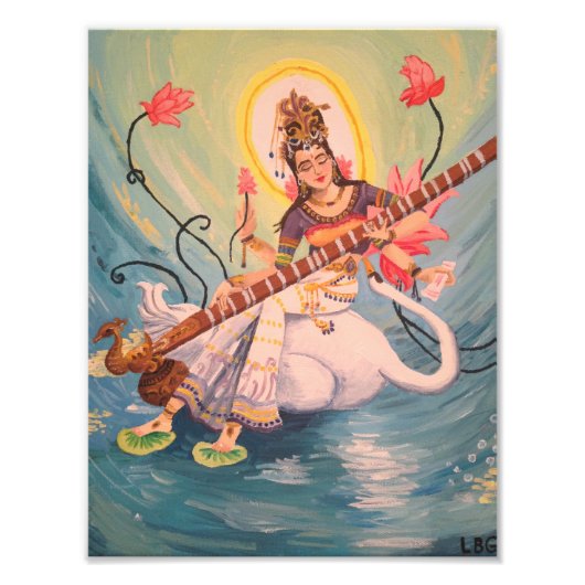 Saraswati Print Foto Afdruk (Voorkant)