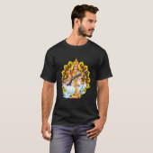 Saraswati Sacred Geometry Third Eye Isha Hindu Lin T-shirt (Voorkant volledig)