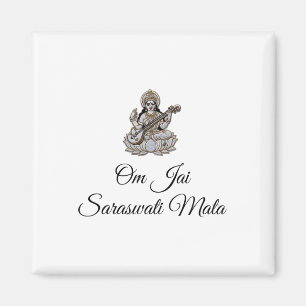 Saraswati Shirt Ontwerp Om Jai Saraswati Mata Magneet