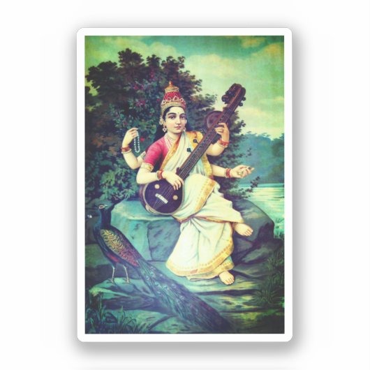 Saraswati Sticker (Voorkant)