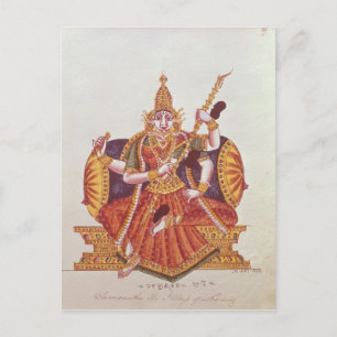 Saratheswae, hindoe godin van het leren briefkaart