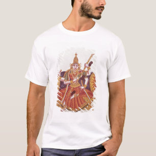 Saratheswae, hindoe godin van het leren t-shirt