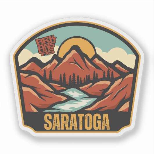Saratoga, Arkansas Sticker (Voorkant)