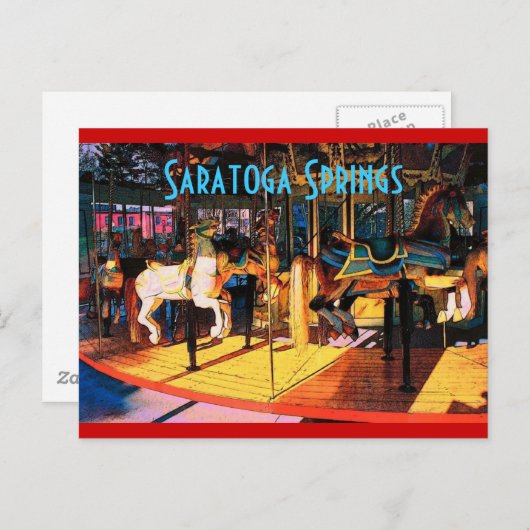 Saratoga Carousel Briefkaart (Voorkant / Achterkant)