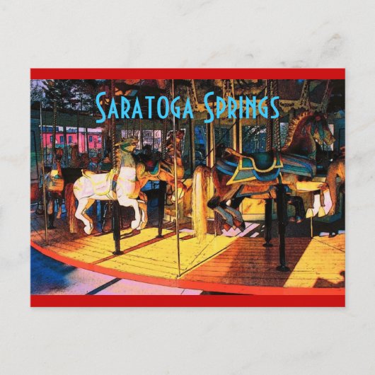 Saratoga Carousel Briefkaart (Voorkant)
