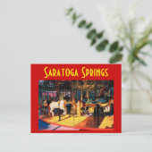 Saratoga Carousel Briefkaart - Gepersonaliseerd (Staand voorkant)