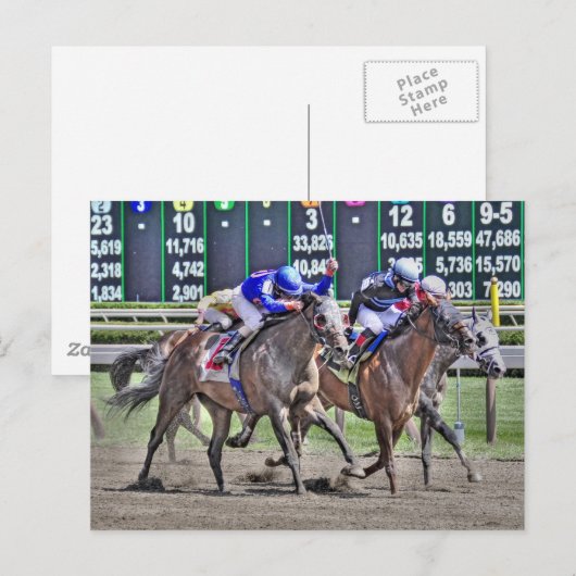 Saratoga Horse Racing Briefkaart (Voorkant / Achterkant)
