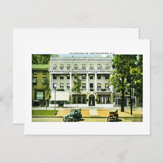 Saratoga Inn, Saratoga Springs, New York Briefkaart (Voorkant / Achterkant)