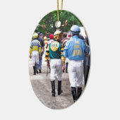 Saratoga Jockeys Keramisch Ornament (Links)