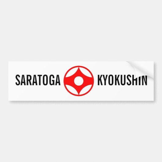 SARATOGA KYOKUSHIN BUMPERSTICKER (Voorkant)
