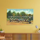 Saratoga Race Track - Uitzicht van start lijn Canvas Afdruk (Insitu (Woonkamer))