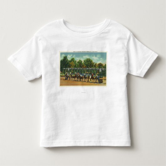 Saratoga Race Track - Uitzicht van start lijn Kinder Shirts (Voorkant)