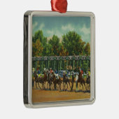 Saratoga Race Track - Uitzicht van start lijn Metalen Ornament (Rechts)