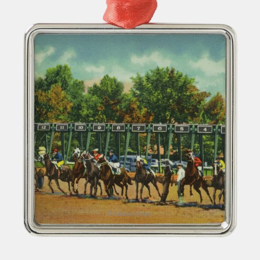 Saratoga Race Track - Uitzicht van start lijn Metalen Ornament (Voorkant)