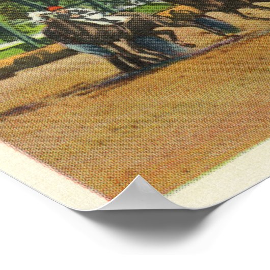 Saratoga Race Track - Uitzicht van start lijn Poster (Hoek)