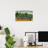Saratoga Race Track - Uitzicht van start lijn Poster (Thuiskantoor)
