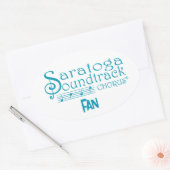 Saratoga Soundtrack Fan (set van vier stickers) Ovale Sticker (Envelop)
