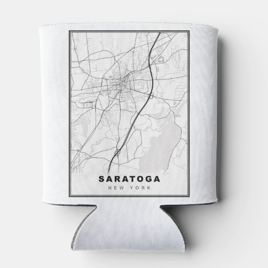 Saratoga Springs-kaart Blikjeskoeler (Achterkant)