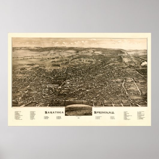 Saratoga Springs, New York (1888) Poster (Voorkant)