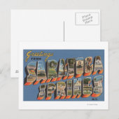 Saratoga Springs, New York - grote lettertjes Briefkaart (Voorkant / Achterkant)
