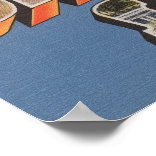 Saratoga Springs, New York - grote lettertjes Poster (Hoek)