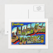 Saratoga Springs New York NY Large Letter Briefkaa Briefkaart (Voorkant / Achterkant)