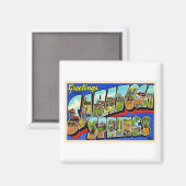 Saratoga Springs New York NY Large Letter Briefkaa Magneet (Voorkant / Achterkant)