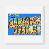 Saratoga Springs New York NY Oud reissouvenir Magneet (Voorkant)