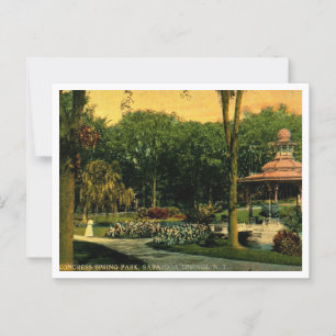 Saratoga Springs NY, 1912 Vintage geïnspireerd Briefkaart