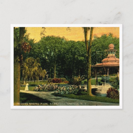 Saratoga Springs NY, 1912 Vintage geïnspireerd Briefkaart (Voorkant)