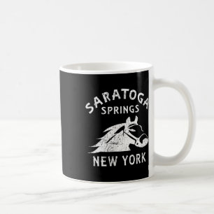 Saratoga Springs Ny Paard Vintage Grafisch Racing  Koffiemok