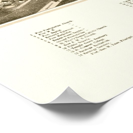 Saratoga Springs, NY Panoramic Map - 1888 Poster (Hoek)