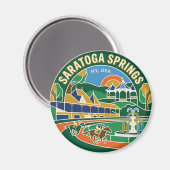 Saratoga Springs, NY, VS VS Magneet (Voorkant / Achterkant)