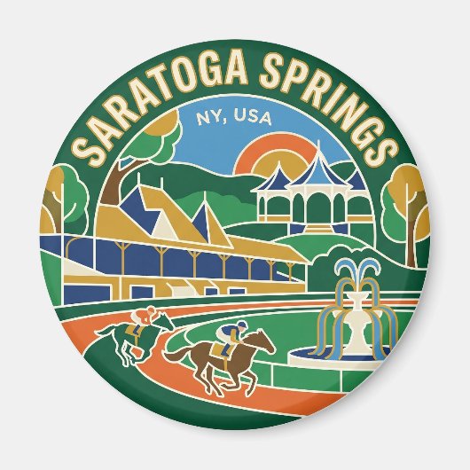 Saratoga Springs, NY, VS VS Magneet (Voorkant)