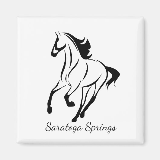 Saratoga Springs Racing Horse Magneet (Voorkant)