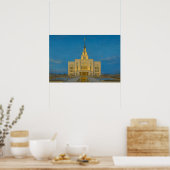 Saratoga Springs Utah Tempel Schildering™ LDS Post Poster (Keuken)