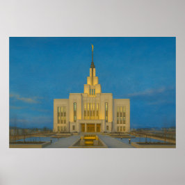 Saratoga Springs Utah Tempel Schildering™ LDS Post Poster