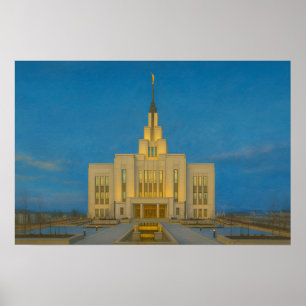 Saratoga Springs Utah Tempel Schildering™ LDS Post Poster